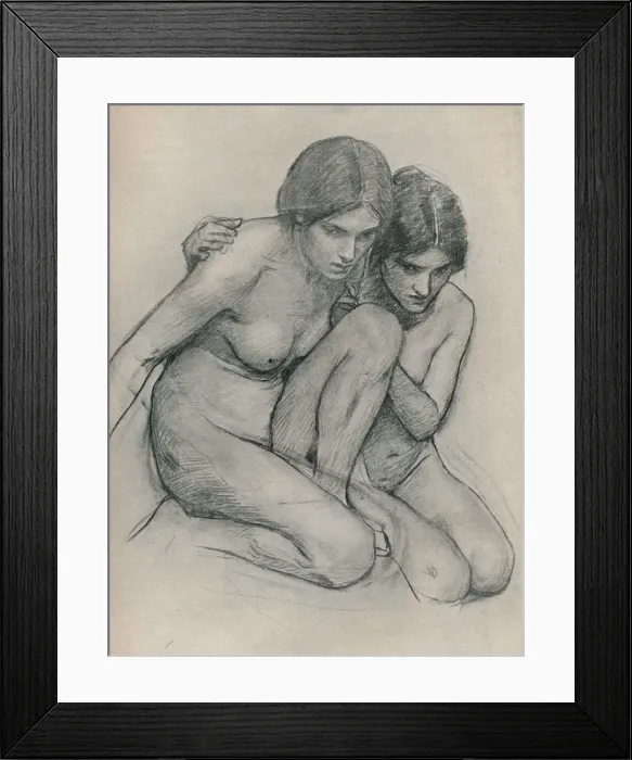 Framed Print : Study for The Nymphs Finding the Head of Orpheus, c1899 Artist: John William Waterhouse Framed Print : Study for The Nymphs Finding the Head of Orpheus, c1899 Artist: John William Waterhouse