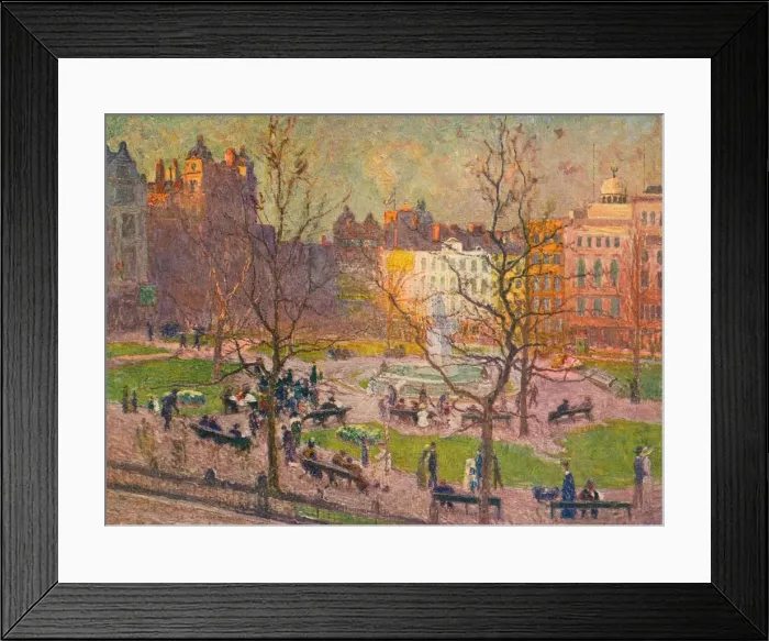 Framed Print : March Sunshine, Leicester Square, c1914. Artist: Emile Claus Framed Print : March Sunshine, Leicester Square, c1914. Artist: Emile Claus