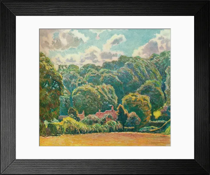 Framed Print : A Wooded Hillside, Upton Grey, c1914. Artist: Emile Claus Framed Print : A Wooded Hillside, Upton Grey, c1914. Artist: Emile Claus