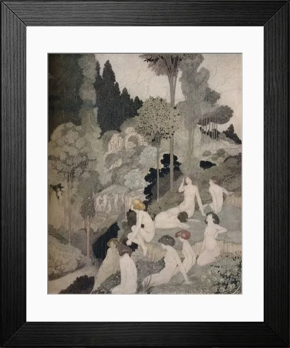 Framed Print : An Autumn Interlude, c1910. Artist: Charles Robinson Framed Print : An Autumn Interlude, c1910. Artist: Charles Robinson