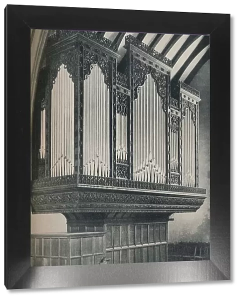 Organ in Towyn Parish Church, c1910