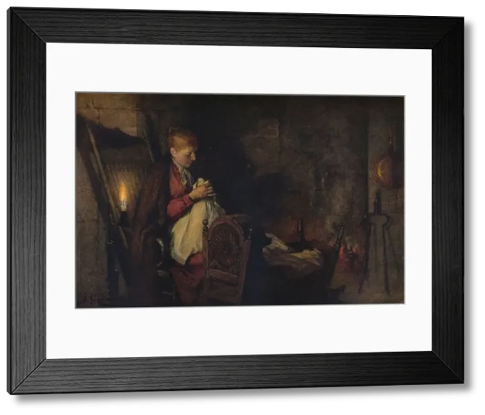 Framed Print : Working and Watching, c1899. Artist: Frederick George Cotman Framed Print : Working and Watching, c1899. Artist: Frederick George Cotman