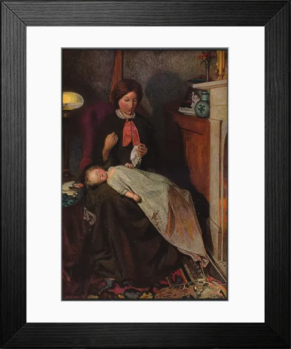 Framed Print : Waiting: An English Fireside of 1854-1855, 1855. Artist: Ford Madox Brown Framed Print : Waiting: An English Fireside of 1854-1855, 1855. Artist: Ford Madox Brown
