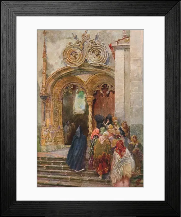 Framed Print : South Door of Matriz Church, Ponta Delgada, c1899. Artist: Henry Sandham Framed Print : South Door of Matriz Church, Ponta Delgada, c1899. Artist: Henry Sandham