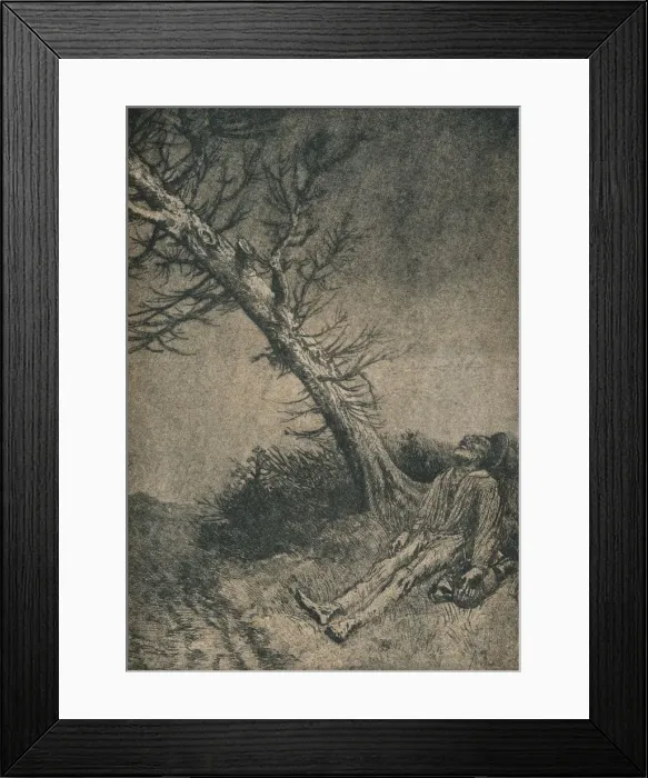 Framed Print : The Dying Vagabond, 1875. Artist: Alphonse Legros Framed Print : The Dying Vagabond, 1875. Artist: Alphonse Legros