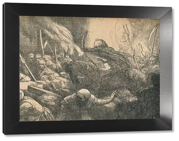 The Triumph of Death, The Proclamation, c1885. Artist: Alphonse Legros
