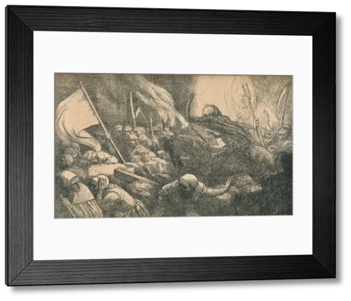 Framed Print : The Triumph of Death, The Proclamation, c1885. Artist: Alphonse Legros Framed Print : The Triumph of Death, The Proclamation, c1885. Artist: Alphonse Legros