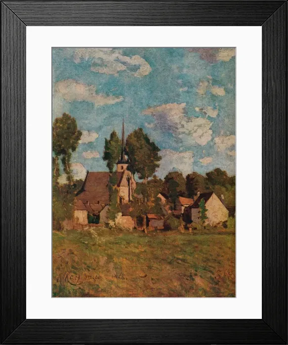 Framed Print : Saint-Privat, c1878. Artist: Henri-Joseph Harpignies Framed Print : Saint-Privat, c1878. Artist: Henri-Joseph Harpignies