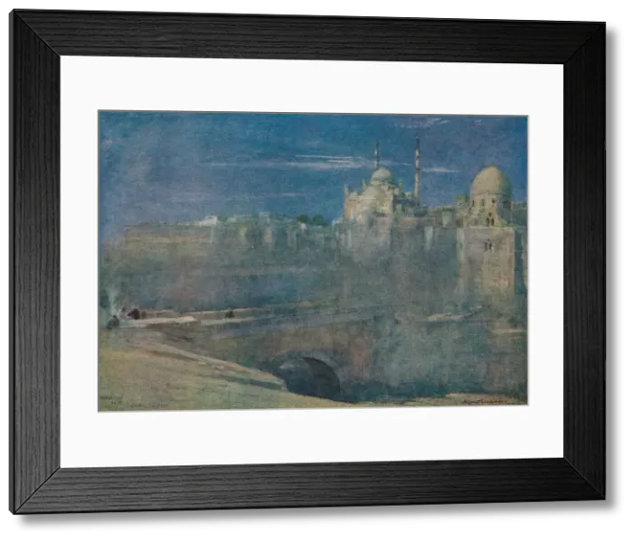 Framed Print : Moonlight on the Citadel, Cairo, c1890. Artist: Albert Goodwin Framed Print : Moonlight on the Citadel, Cairo, c1890. Artist: Albert Goodwin