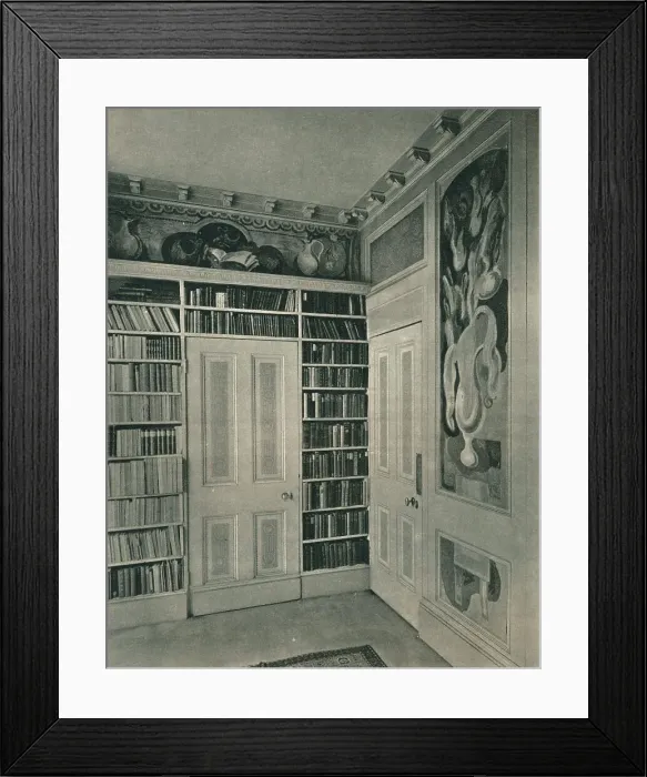 Framed Print : Corner of Mrs. St. John Hutchinsons Drawing Room, Regents Park. Panels by Duncan Grant, 1928 Framed Print : Corner of Mrs. St. John Hutchinsons Drawing Room, Regents Park. Panels by Duncan Grant, 1928