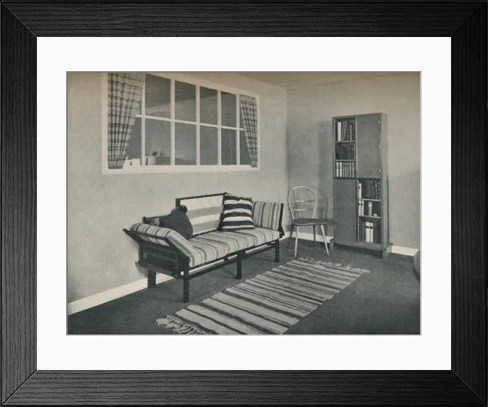 Framed Print : Corner of living room designed by Prof. Karl Pullich, 1928 Framed Print : Corner of living room designed by Prof. Karl Pullich, 1928