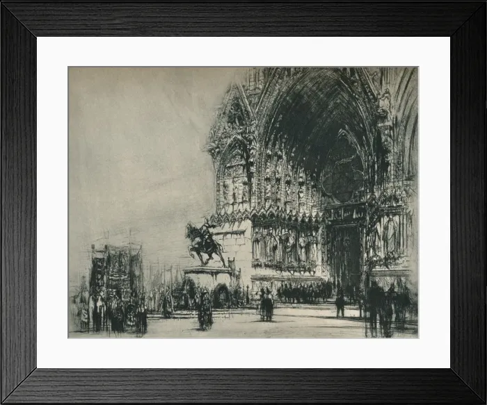 Framed Print : Joan of Arc, Rheims, 1928. Artist: William Walcot Framed Print : Joan of Arc, Rheims, 1928. Artist: William Walcot