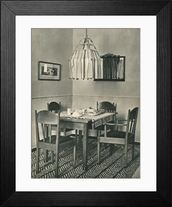 Framed Print : Dining-Table and Chairs designed by Willem Penaat, 1928 Framed Print : Dining-Table and Chairs designed by Willem Penaat, 1928