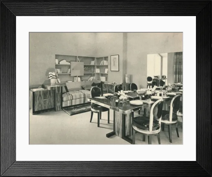 Framed Print : Dining Room produced by La Maitrise, c1928 Framed Print : Dining Room produced by La Maitrise, c1928