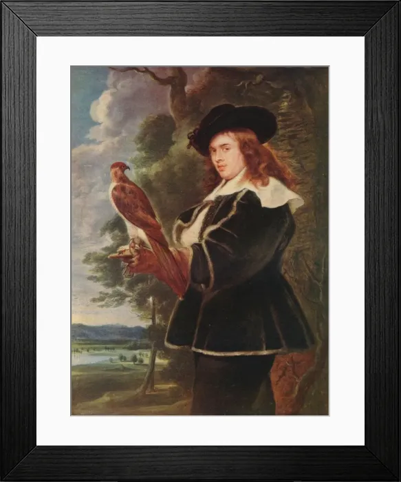 Framed Print : A Young Man with a Falcon, c1630. Artist: Jan Boeckhorst Framed Print : A Young Man with a Falcon, c1630. Artist: Jan Boeckhorst