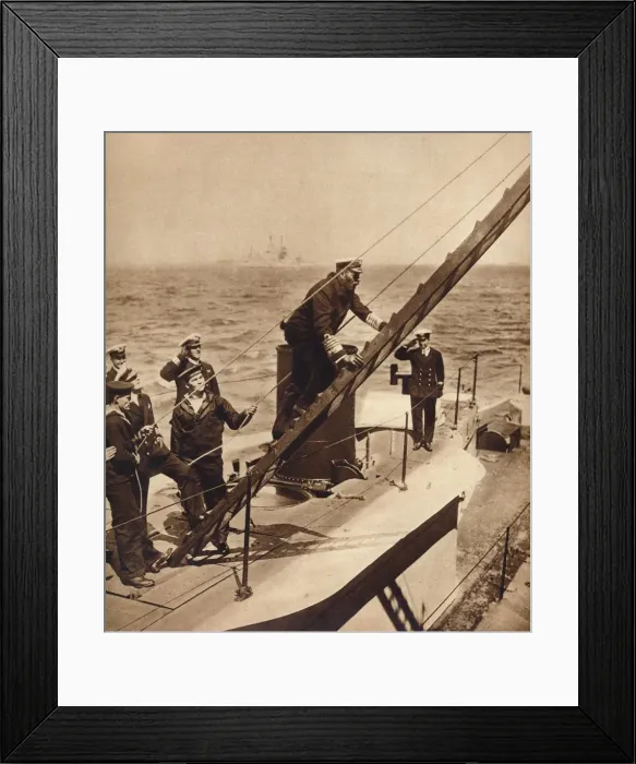 Framed Print : King George V afloat with his Navy, c1910s (1935) Framed Print : King George V afloat with his Navy, c1910s (1935)
