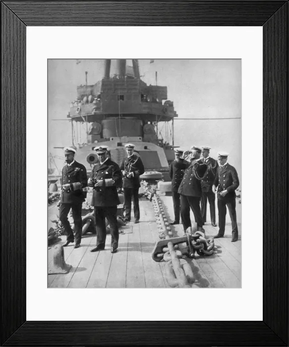 Framed Print : King George V aboard HMS Neptune, 1910s (1935) Framed Print : King George V aboard HMS Neptune, 1910s (1935)