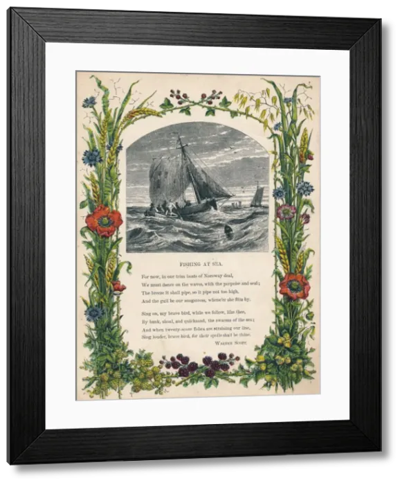 Framed Print : Fishing at Sea by Walter Scott, c1900 Framed Print : Fishing at Sea by Walter Scott, c1900