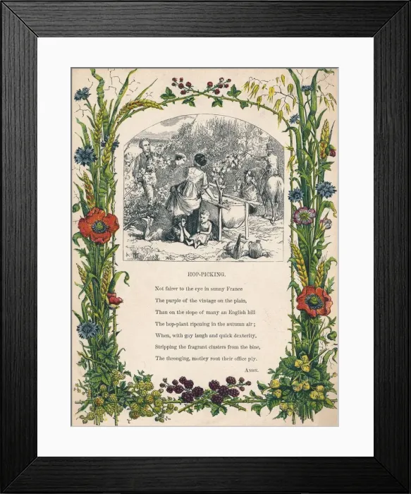 Framed Print : Hop-Picking, c1900 Framed Print : Hop-Picking, c1900