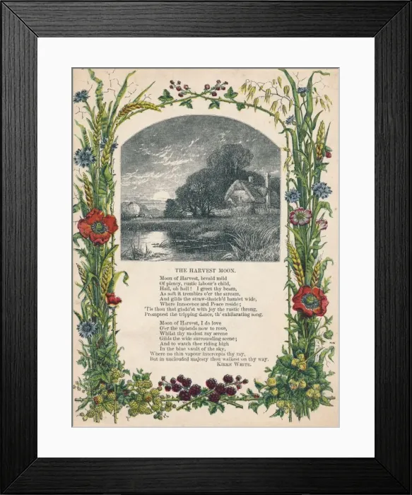 Framed Print : The Harvest Moon by Kirke White, c1900 Framed Print : The Harvest Moon by Kirke White, c1900