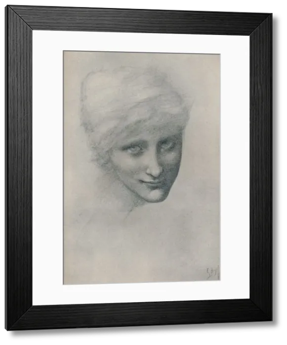 Framed Print : Study of the Mermaid, In The Depths of the Sea, 1886. Artist: Sir Edward Coley Burne-Jones