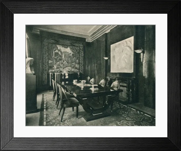 Framed Print : Salle A Manger Dans L Hotel D Un Collectionneur, 1925 Framed Print : Salle A Manger Dans L Hotel D Un Collectionneur, 1925