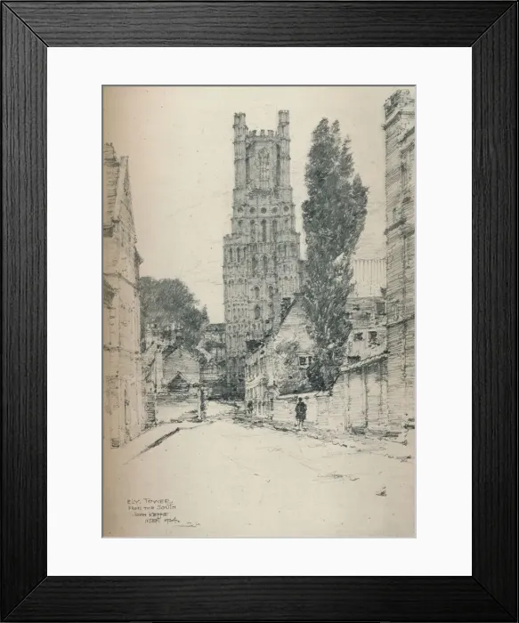 Framed Print : Ely Tower, From The South, 1924. Artist: John Keppie Framed Print : Ely Tower, From The South, 1924. Artist: John Keppie