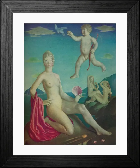 Framed Print : Venus and Cupid, 1924. Artist: Collin Unwin Gill Framed Print : Venus and Cupid, 1924. Artist: Collin Unwin Gill