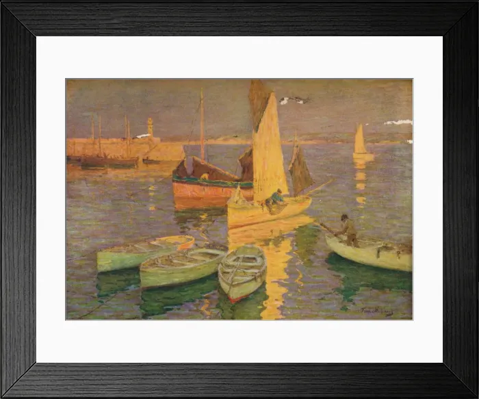 Framed Print : Sunset Glow, St. Ives, 1925. Artist: Terrick Williams Framed Print : Sunset Glow, St. Ives, 1925. Artist: Terrick Williams