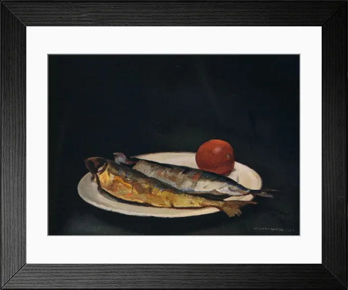 Framed Print : Herrings on a Plate, c1910. Artist: Francis Derwent Wood Framed Print : Herrings on a Plate, c1910. Artist: Francis Derwent Wood