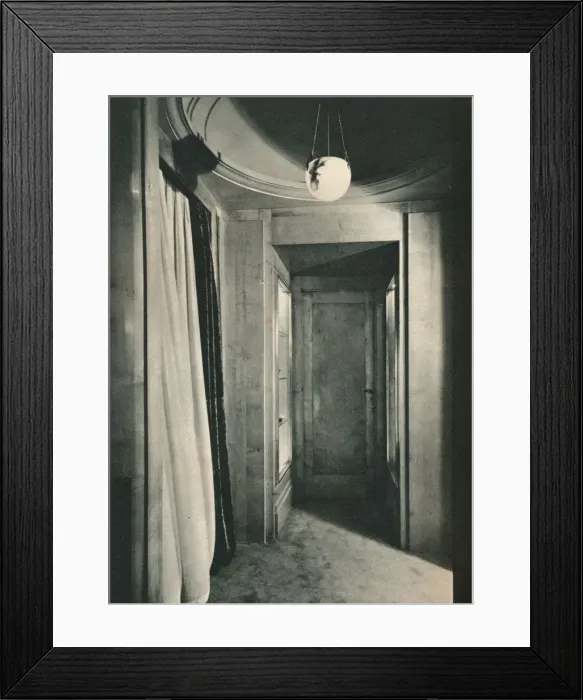 Framed Print : Small Vestibule with Cupboards in White Sycamore, c1925 Framed Print : Small Vestibule with Cupboards in White Sycamore, c1925