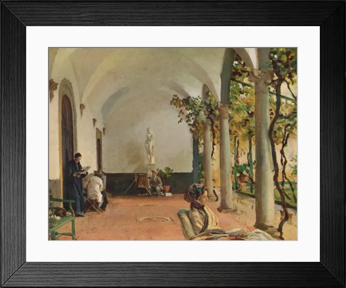Framed Print : Villa Torre Galli The Loggia, 1910. Artist: John Singer Sargent Framed Print : Villa Torre Galli The Loggia, 1910. Artist: John Singer Sargent