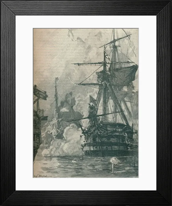 Framed Print : The Russian attack on Sinop, Turkey, 1853 (1906)
