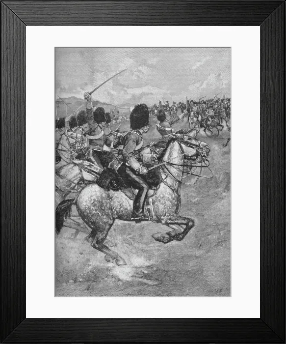 Framed Print : Charge of the Heavy Brigade at the Battle of Balaclava, 1854 (1906)