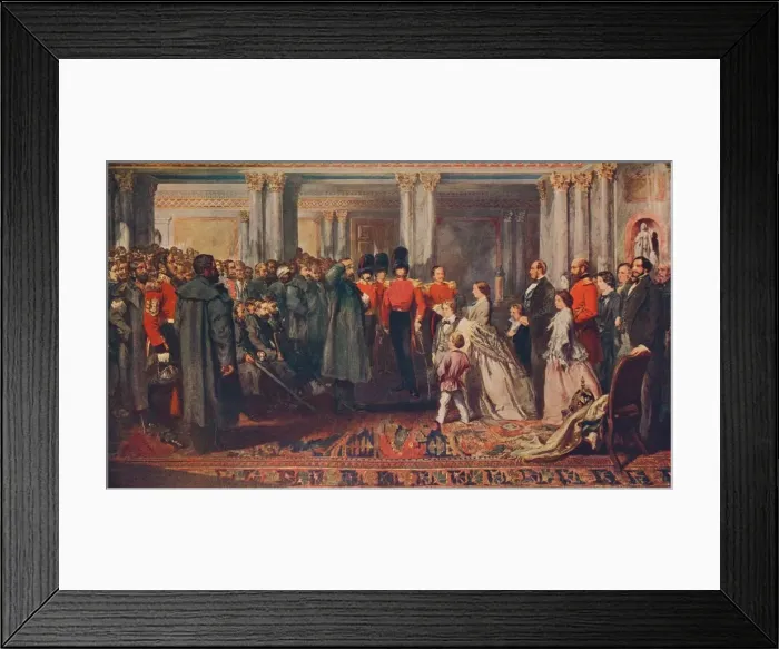 Framed Print : Queen Victoria presenting medals to the Guards after the Crimean War, 1856 (1906). Artist: W Bunney