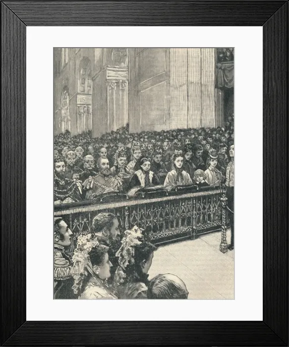Framed Print : The Thanksgiving Service in St. Pauls Cathedral, 1906 Framed Print : The Thanksgiving Service in St. Pauls Cathedral, 1906