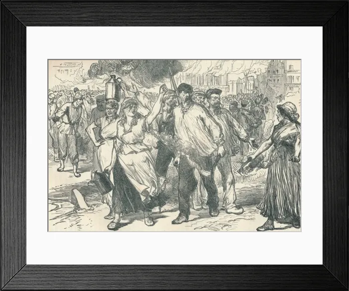 Framed Print : Rioters and petroleuses firing public buildings in Paris during the Paris Commune, 1871 (1906) Framed Print : Rioters and petroleuses firing public buildings in Paris during the Paris Commune, 1871 (1906)