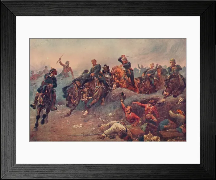 Framed Print : British Artillery Entering the Enemys Lines at Tel-el-Kebir, Egypt, 1882, 1883 (1906)