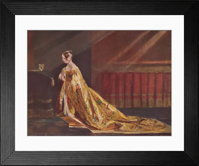 Framed Print : Queen Victoria in the Coronation robes, 1838 (1906). Artist: Charles Robert Leslie Framed Print : Queen Victoria in the Coronation robes, 1838 (1906). Artist: Charles Robert Leslie
