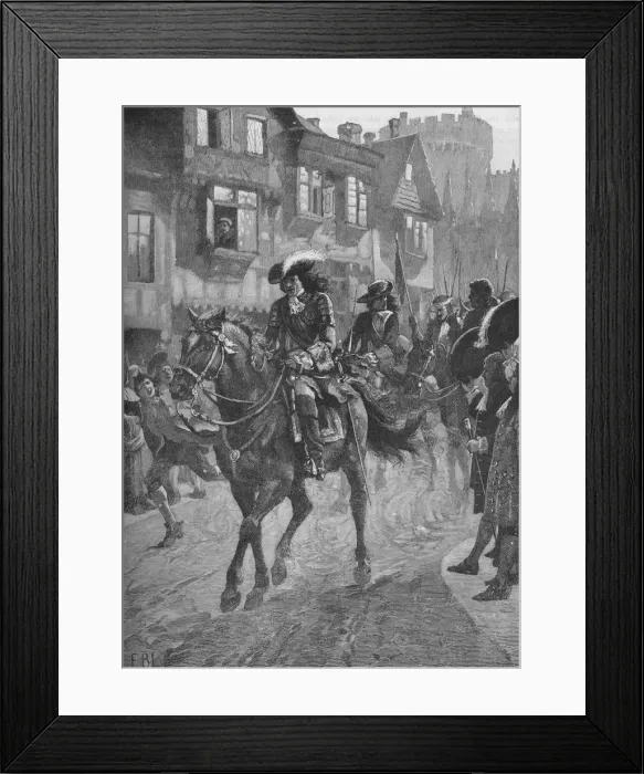 Framed Print : James II entering Dublin after the Battle of the Boyne, 1690 (1905) Framed Print : James II entering Dublin after the Battle of the Boyne, 1690 (1905)