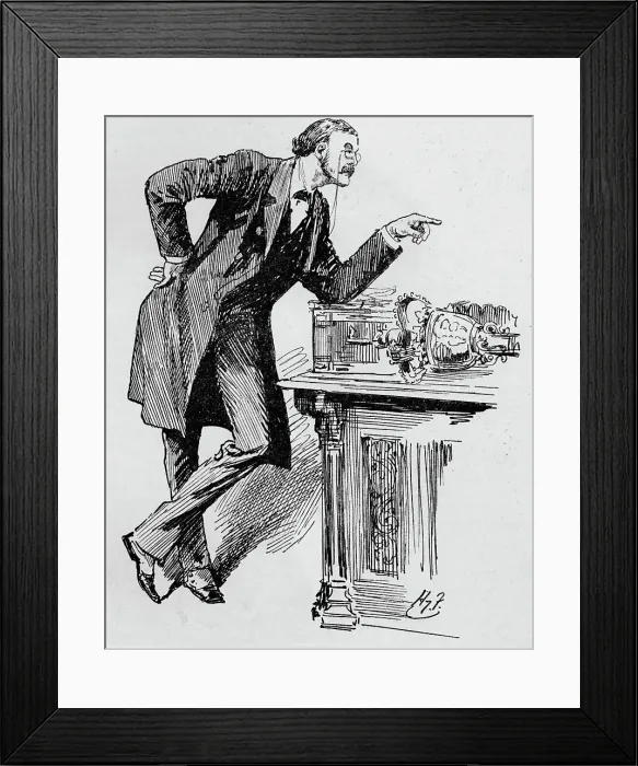 Framed Print : Arthur Balfour speaking in the House of Commons, 1890s (1906) Framed Print : Arthur Balfour speaking in the House of Commons, 1890s (1906)