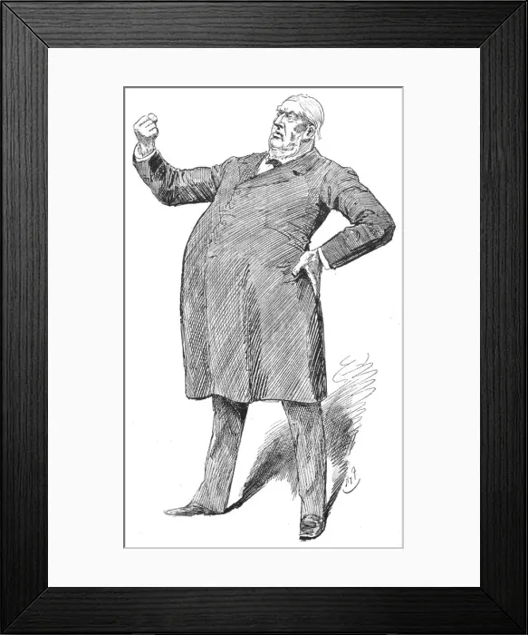 Framed Print : Sir William Harcourt in a fulminating moment, 1890s (1906) Framed Print : Sir William Harcourt in a fulminating moment, 1890s (1906)