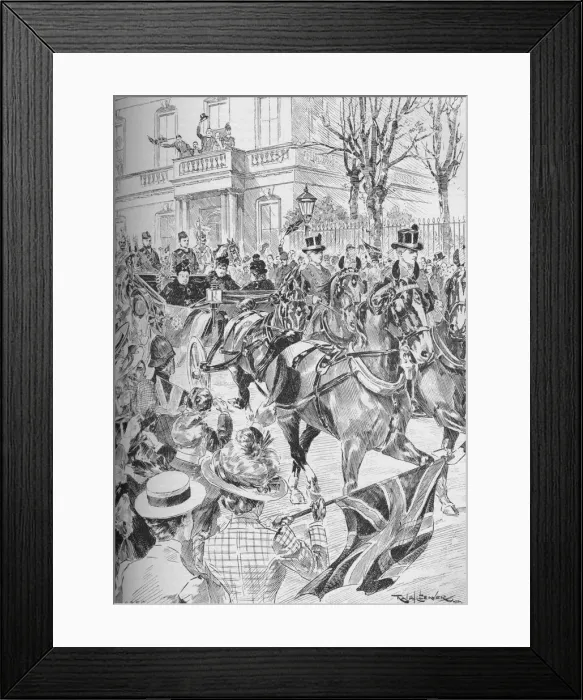 Framed Print : Queen Victorias last visit to London, March, 1900 (1906) Framed Print : Queen Victorias last visit to London, March, 1900 (1906)