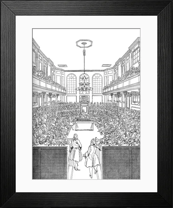 Framed Print : Interior of the House of Commons in 1742 (1905) Framed Print : Interior of the House of Commons in 1742 (1905)