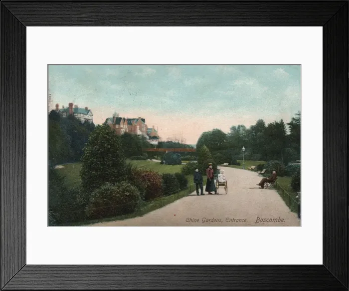 Framed Print : Entrance to Chine Gardens, Boscombe, Dorset, c1905 Framed Print : Entrance to Chine Gardens, Boscombe, Dorset, c1905