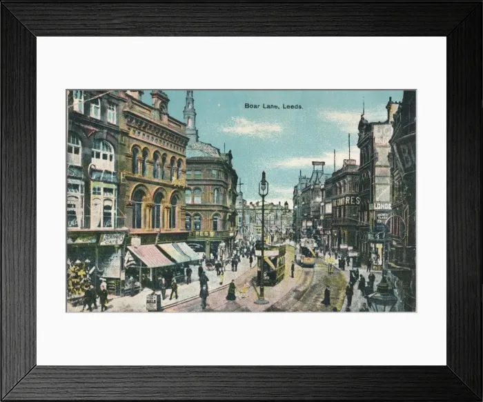 Framed Print : Boar Lane, Leeds, c1905 Framed Print : Boar Lane, Leeds, c1905