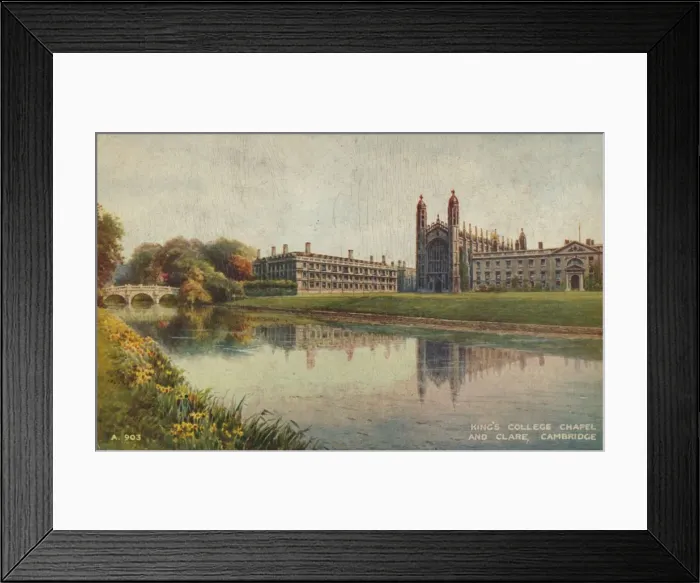 Framed Print : Kings College Chapel and Clare College, Cambridge, c1935 Framed Print : Kings College Chapel and Clare College, Cambridge, c1935
