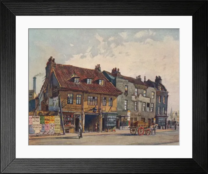 Framed Print : Houses on West Side of Church Street, Lambeth, Lambeth Bridge Road, London, c1874 (1926). Artist: John Crowther Framed Print : Houses on West Side of Church Street, Lambeth, Lambeth Bridge Road, London, c1874 (1926). Artist: John Crowther