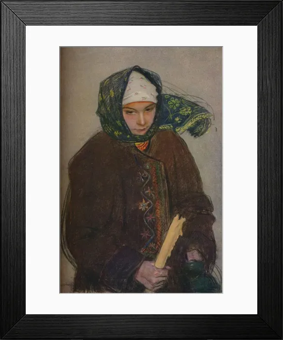 Framed Print : A Ruthenian Peasant Girl, c1907. Artist: Theodor Axentowicz Framed Print : A Ruthenian Peasant Girl, c1907. Artist: Theodor Axentowicz