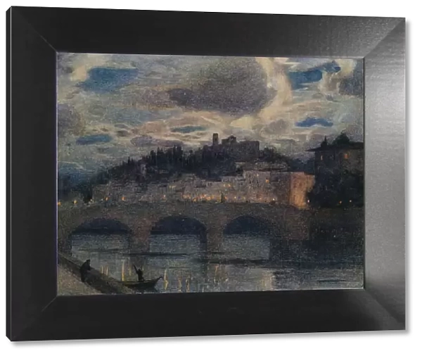 Moonlight on the Arno, Florence, c1907. Artist: Robert W Little